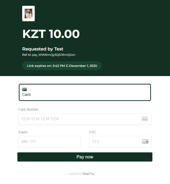 Форма оплаты